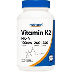 뉴트리코스트 비타민K2 MK4 100mcg 240캡슐, 1개, 240정