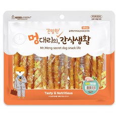 멍대리의 은밀한 간식생활 강아지 간식 300g x 5개묶음세트, 우유 치킨껌, 5개 - 멍쫀