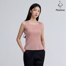 [플리츠미] 스퀘어넥 슬리브리스 티셔츠_PPTSM025025