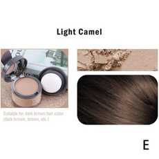 헤어 파우더 섀도우 3색 퍼프 메이크업 라인 컨실러 새치 커버 흑채 머리 빈곳 채우기 쿠션, light camel, 1개