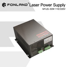 레이저 레벨 Fonland CO2 전원 공급 장치 적응 MYJG-50W reci Yongli 튜브 조각 절단기 빠른 배송 50W 110V 220V, 1.110V