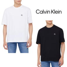 [국내정식]캘빈클라인 24SS 남성 릴렉스핏 아카이브 로고 반팔 티셔츠-2COLOR