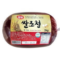 (경일식품)엿기름으로 고아 달인 쌀조청 3kg 둥근봉지 물엿, 6개