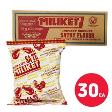 베트남 MILIKET 밀리켓 닭고기새우맛 나혼자산다 라면 75g X30개 음식 요리 식자재 식품 / SATAY FLAVOR INSTANT NOODLES