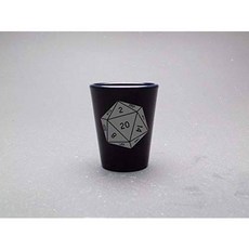 D 20 Dice Black Shot Glass, 상세내용참조