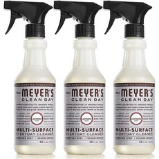 미세스 메이어스 클린데이 에브리데이 멀티 클리너 (473ml) 3개 Mrs. Meyer's Clean Day Multi-Surface Everyday Cleaner 라벤더, 라벤더향, 3팩, 473ml
