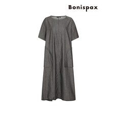 보니스팍스 밑단 배색 아웃포켓 원피스- BB38OP160