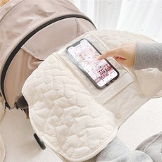 유모차장갑 겨울 핸드머프 방한 워머 따뜻한 손잡이 핸들 커버 개모차장갑 유모차워머, 13. 해피래빗 - 두꺼운 유모차 방풍 담요, 1개