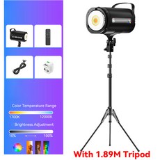 RGB LED 비디오 사진 스튜디오 조명 키트 카메라 1700K-12000K COB 보웬스 마운트용 연속 출력, 1개, 3) kit 3
