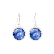 Kyanite 여성용 팬시 컷 라운드 드롭 귀걸이 패션 보석