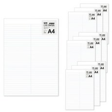 양면에 줄있는 용지, A4, 300개 4용지 양면에 줄있는 30매X10개 총 300매