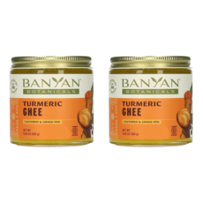 [해외]Banyan Botanicals Ghee Butter with Turmeric & Ginger 반얀 보타니컬 글래스페드 기 버터 위드 터메릭 & 진저, 2병, 160g