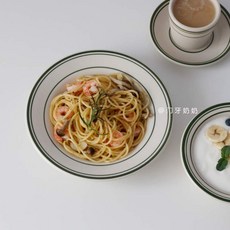 턱스톤 그린베이 레트로 원형 접시 빈티지 수입 그릇 4종, 8.5인치그린연탕판