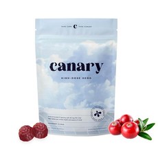Canary 여성용 고용량 히어로 - 요로 건강 젤리 식이 보충제 클렌징 및 보호 맛있는 천연 크랜베리 맛 젤리 60개, 60정, 1개