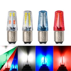 1157 BAY15D P215W 2835 32 SMD RGB 브레이크 스트로브 DRL 플로우 LED 라이트 자동 램프 12V 화이트 레드 블루 2 개, 01 White Strobe Flash, 2개