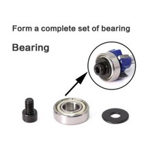 1PC6mm 생크 1/4 quot생크 목공 밀링 커터 R1mm R2mm R3mm 트리밍 나이프 에지 트리머 4 치아 목재 라우터, 13 Bearing, 1개