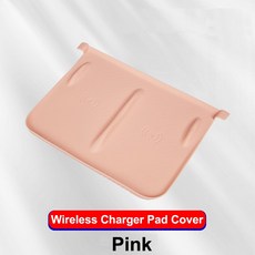 테슬라 모델 Y 3 실리콘 무선 충전 패드 핑크 화이트 미끄럼 방지 미끄럼 방지 충전기 매트 보호 센터 콘솔 부품, 보여진 바와 같이, 분홍색