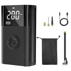 타이어 공기주입기 에어펌프 휴대용 미니 공기 압축기 USB 충전 여행용 비상 펌프 2000 mahX2 오토바이 자전거에 적합, Mini Car Compressor, 1개