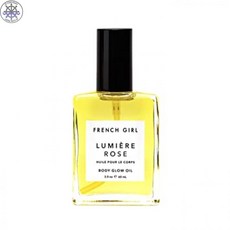 [ FRENCH GIRL ] 프랑스 소녀 Lumière 장미 - 바디 글로우 비건 장미 오일 블렌드의 유기 동백 호호바 및 건조한 피부에 대 한 Argan 오일 모이스처 라이저의 Multi-Use Smoothing and Body Face Hair 2 oz, 1개