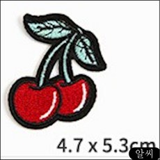 MS 자수패치 열접착 미니 매력팔찌 01_자수와펜 체리 와펜 빈티지감성 귀여운느낌