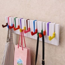 New Century Trade 접이식 옷걸이 단단한 설치형행거 걸이 모자 걸이 열쇠 걸이 코트 랙 벽걸이 후크 피아노 입구 현관 옷걸이, 컬러 디자인