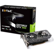 고사양 ZOTAC 지포스 GTX 960 2GB GDDR5 PCI 익스프레스 3.0 HDMI DVI 디스플레이포트 SLI 지원 그래픽 카드 ZT-90301-10M