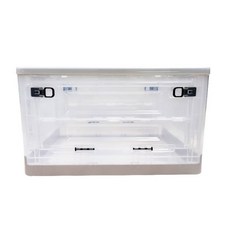 강아지산소방 아크릴 분무상자 고양이 산소발생기 접이식 쇼케이스 펫 호흡 산소방 이동식, 3. 투명 흰색 56L 소형