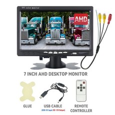 BINWEI 차량 AHD 모니터 화면 양방향 비디오 입력 7 인치 TFT LCD 디스플레이 1024*600 후방 카메라 주, 한개옵션2