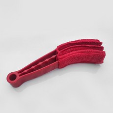 마이크로 화이버 탈착식 세척 가능 청소 브러시 클립 가정용 먼지 떨이 창 블라인드 클리너 도구, [03] red, 03 red