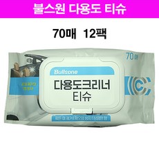불스원 다용도 크리너 세정티슈 70매 12개