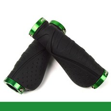 알루미늄 합금 자전거 핸들 바 그립 라이딩 바이스 장비 산악 액세서리, 1) Black-Green, 1개