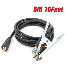 300Amp 아크 용접 접지 클램프 접지 접지 구리 그립 클립 클램프 및 케이블 16 피트 5m