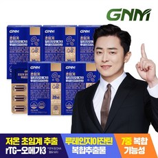 GNM자연의품격 GNM 초임계 알티지오메가3 루테인 지아잔틴 5박스 (총 5개월분) / rTG 비타민B 아연 셀레늄 비타민E, 30정, 5개