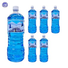 케이엠씨 자동차 사계절 에탄올 워셔액 1.8L 6개 어는점이 낮은 워셔액