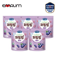 아이얌 유기농쌀과자 퍼핑링, 보라(블루베리), 10개, 40g