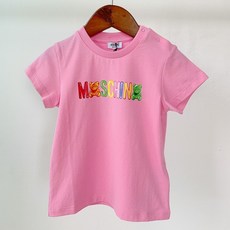 20SS 모스키노 베이비 키즈 젤리 테디 로고 티셔츠 핑크 3A(남/여아 공용)