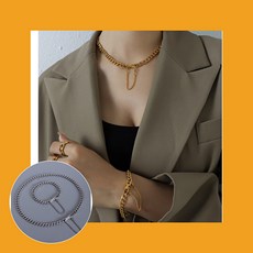 CROWN 알러지 변색 없는 써지컬스틸 기본체인 목걸이 팔찌
