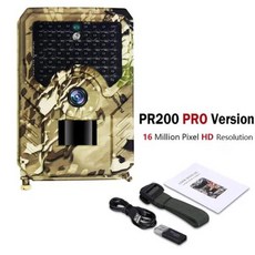 트레밀카메라 사냥 야생동물카메라 트레일 16MP 픽셀 1080 비디오 940nm Led IR Ip54 방수 야간 투시경 사진 트랩 PR200 프로, 3) PR200 PRO, 1개