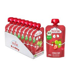 프루트바 유기농 과일 퓨레 세트 100g x 8개 (Strawberry Apple)