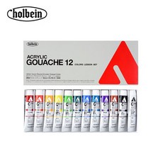 홀베인 아크릴 과슈 물감 세트, 20ml, 12색