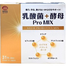 서플리먼트 ケフラン(日本ケフィア) 케프란 유산균 + 효모 PROMIX 사프리 (1개월분31개) B01BHQS1RE, 1개, 31정