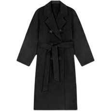 울 캐시미어 롱코트 양면 캐시미어 핸드메이드 여성 코트