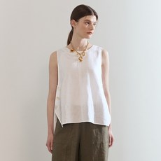 [막스까르띠지오] 린넨 루즈핏 라운드넥 베스트
