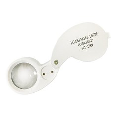 루페 휴대용 LED 돋보기 독서 미니 확대경 40X-25MM 루빼, 1개