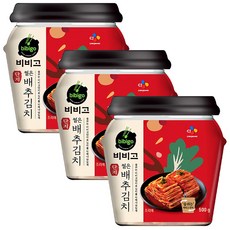 비비고 썰은배추김치(용기)500gx3개, 500g, 3개