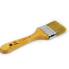 평붓 2인치 평솔 나무페인트붓 나무브러쉬 목재 니스붓 납작붓, 1개
