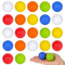 LovesTown 폼 골프공 24개 4.1cm(1.6인치) 골프 스퀴즈 볼 실내 실외 장식용, multicolored golf balls - 타이틀리스트2피스골프공