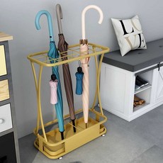인테리어 우산꽂이 카페용 가정용 다양한 컬러 색상, 01 골드 15홀 8고리 길이 44cm, 골드 15홀 8고리 길이 44cm, 1개