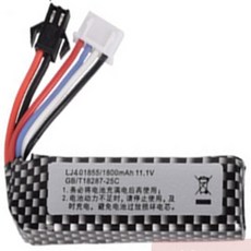 전동건배터리 11.1v 1800mAh 25c 401855 Lipo 배터리 워터 건 3S 충전기 세트 미니 에어소프트 BB 에어 피스톨 전동 완구 부품, [03] 빨간