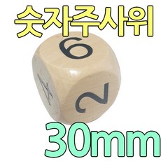 다스마트 나무 숫자주사위 30mm우드주사위